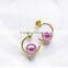 7-8mm Size Natural Freshwater Pearl Earrings White Color Pink Color and Purple