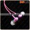 innovative product sport earbuds glowing headphones visible flow LED light headphones with rechargable battery for meizu