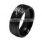 Black titanium black Zirconium Men's Wedding Band Ring