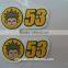 Custom different sizes 3D embossed rubber label for suits
