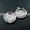 20mm round brass antiqued silver simple photo locket pendant charm DIY supplies findings 1113012