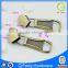 Q-2758 golden teeth metal zippers, custom metal zipper puller complex design