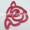iron pot holder nice sitting on table delicated trivet in rose shape