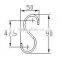 JY-1012B|S shape metal hooks for hanging clothes srorage rack|Traceless black hooks|Multifunction bearing hanger hook