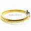 stainless steel gem stone bangles lady high quality