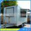 Small or big wheels fast food carts kiosk/food selling car/food street kiosk for sale