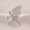 wholesale hot sell white ceramic french fries holder stand french fries cup with three white porcelain sauce cup