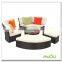 Audu Garden Furniture Sets Wicker Round Sun Bed,Round Daybed