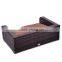 Sailing Outdoor Furniture Waterproof PE Wicker Outdoor Pet Bed - Coffee Bean Brown