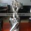 Stainless steel sculpture naked women sitting on table Hebei manufacturer