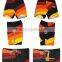 orange color 150g meach microfiber men's casual board shorts