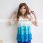Rainbow Sleeveless Chiffon Maternity Tops Pleated Hide Breastfeeding Opening Nursing Clothes
