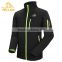 new fashion popular waterproof adult men wear embroidered softshell jackets black with fleece lining