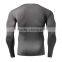 Customized 100% polyester moisure wicking men's blank long sleeve gym t shirt