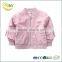 Spring safety custom baby clothing plain pink baby girl jacket wholesale
