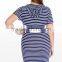 Classic Stripe Details Front Pocket Plus Size Dress,women Plus Size Clothing