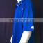 Men's poly/cotton short sleeve blue button closure polo shirt