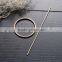 Girls Gold Plated Iron Based Alloy Wedding Hairpins Circle Ring