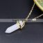 Natural Crystal Healing Point Reiki Chakra Cut Gemstone Pendant Necklace