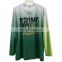 2017 best quality promotional custom design long sleeve cheap green print polyester cotton fabric women t shirt