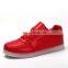 L1601 Latest design Hot sale Red PU leather mens sneakers light up LED shoes