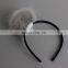 New Trendy faux fur pompon plastic Headband for girls