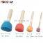 Art & Craft Set of 4 Wooden Handle Round Stencil Foam Brush