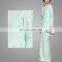 Newest Design Malaysia Islamic Clothing Ladies Mint Green Baju Kurung And Baju Melayu With Beading