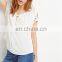 Ladies Sleeveless Lace Shirt /2016 Fashion White Shirt Blouse