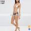 Fashion clothing 2017 new design sexy non-padded gold metallic bikini swimwear for women