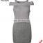 Office Lady Sexy Boxy Fit Cold Shoulder Knitted Sweaters Suits