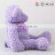 China Manufacturer Plush Animal Toy Lovely Teddy Bear With Purple Bow