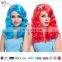 synthetic fibre long curly blue and pink cosplay party little mermaid wig