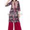 Printed short kurta with Beautiful colors and Tassals in Front for Woman