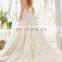 Gorgeous lace wedding gown with crystal beaded for women