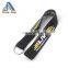 Laser white logo black carabiner keychain with short strap