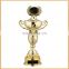 Crafts golden plated metal dancing trophies