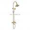 Top quality hotel classic antique brass rainfall in wall bath shower mixer