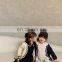 6504/Color blocking high quality spring baby girls cotton coat simple fashion casual knit cardigan sweater