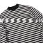 Oversized High quality Mens custom logo cotton long sleeve crew neck sweatshirt stripe wringer