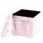 Wholesaler soft upholstery furniture modern folding storage stool ottoman