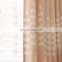 Good quality costom fashion style beige velvet linen fabric blackout embroidered ready made curtains