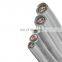 Grey waterproof bare copper wire power computer cables