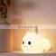 LED Silicone Usb Rabbit shape Animal Night Light for children