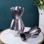Silver Gilt Twist Creative Ceramic Vase Table Art Decoration For Home Office Shopping Mall