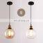 Best Selling Vintage Clear/Tinted Glass Pendant Light Indoor Loft Lamp