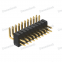 Denentech 1.00mm Pitch Pin Header H1.50 Dual Row Right Angle Connector