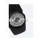 Heels Style Wedding Summer High Heels Big Size Rhinestone Open Toe Black Color Party Sandals Ladies Shoes Bell Bottom Heels
