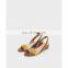 Women wholesale fashion design low heels wedge back strap ladies sandals shoes other color are available