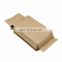 Custom printed recyclable packaging kraft paper side gusset bag aluminum foil pouch for tea packaing